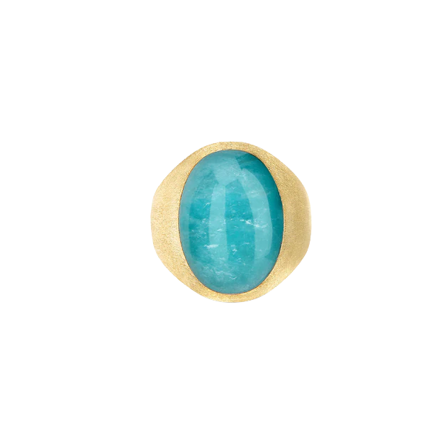 Nanis Anice Boules Ring 18K Yellow Gold, Amazonite & Rock Crystal — photo 1 of 2