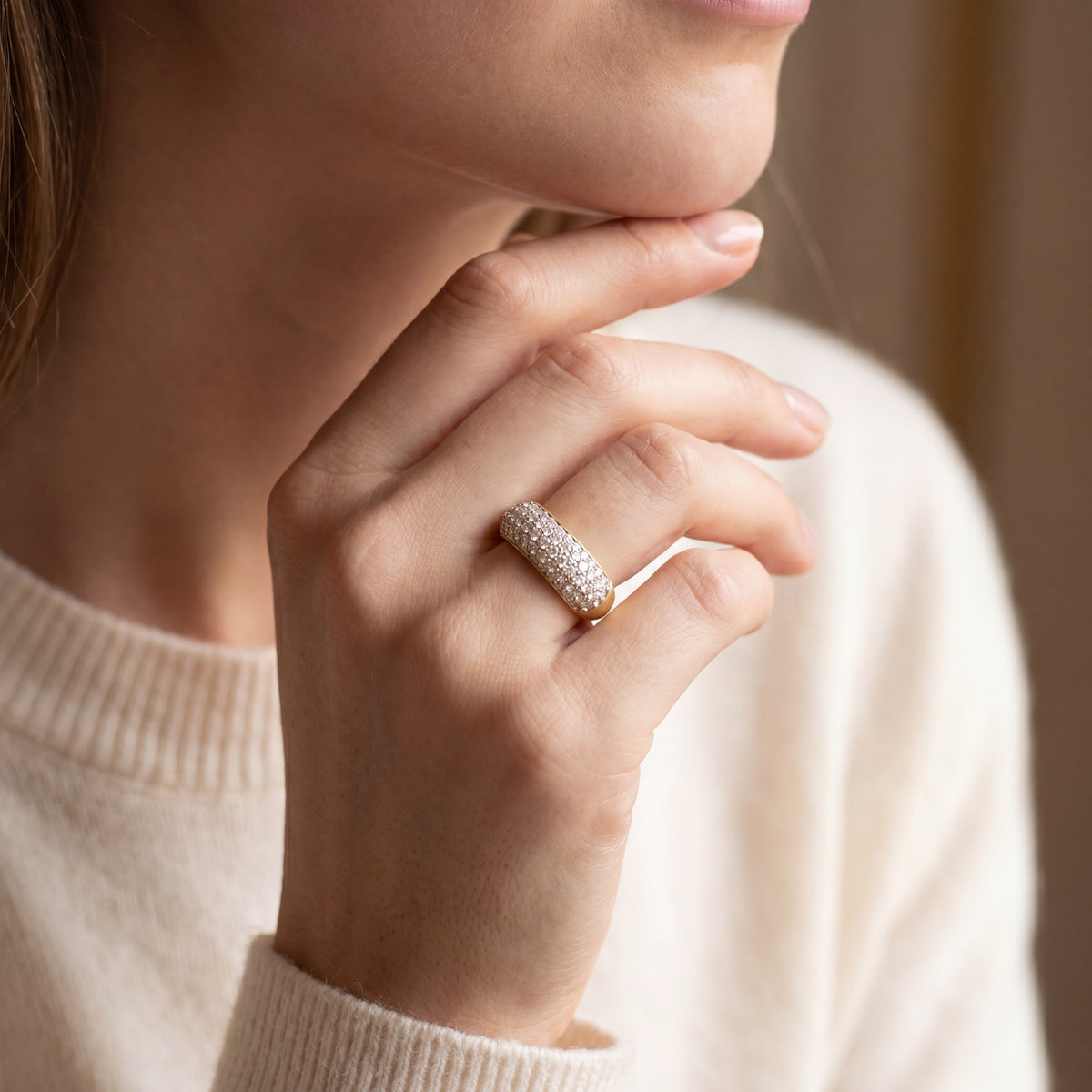 Nanis 18k Yellow Gold Diamond Ring — photo 2 of 2