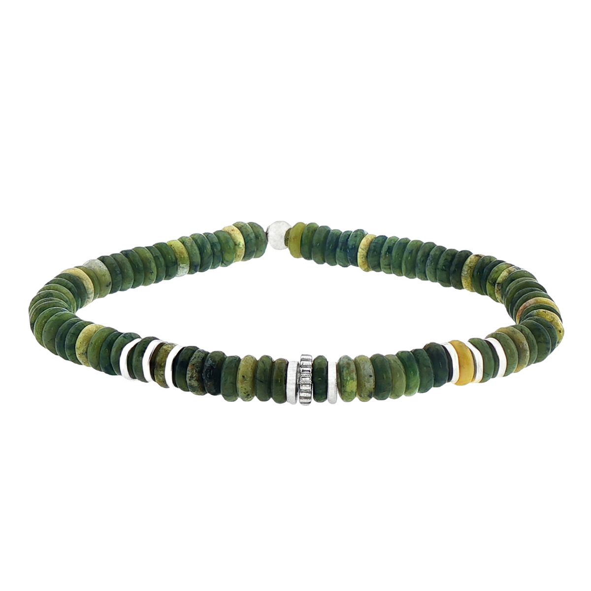Tateossian Positano Bracelet In Green With Rhodium Plated Sterling Silver — photo 1 of 1