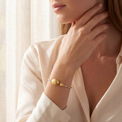 Nanis 18k Yellow Gold Diamond Cuff Bracelet — photo 2 of 2