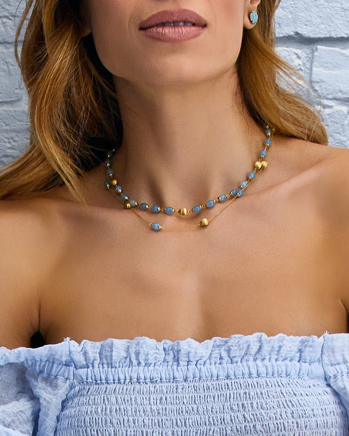 Nanis 18k Yellow Gold Aquamarine 3 In 1 Necklace — photo 2 of 4