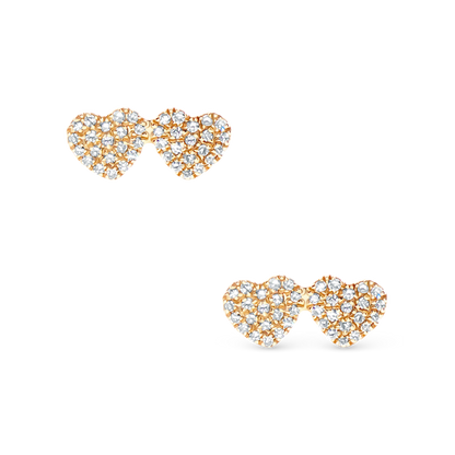 .18ct 14k Yellow Gold Diamond Stud Earrings — photo 1 of 1