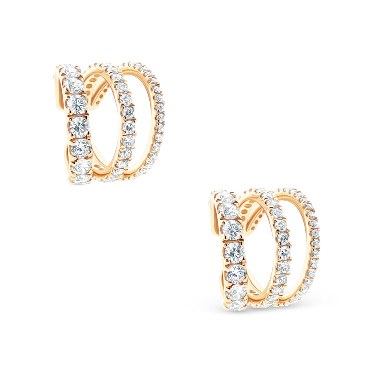 1.23ct 14k Yellow Gold Diamond Ear Cuff — photo 1 of 1