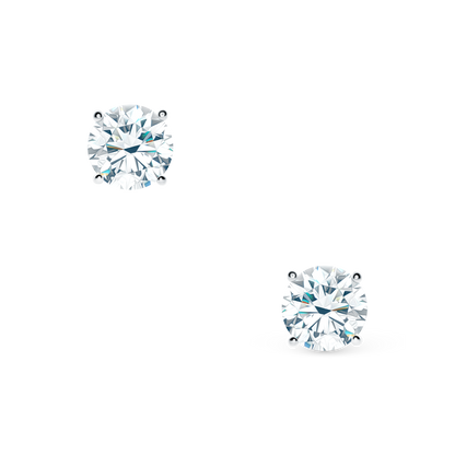 Round Brilliant Cut Diamond Stud Earrings — photo 2 of 3