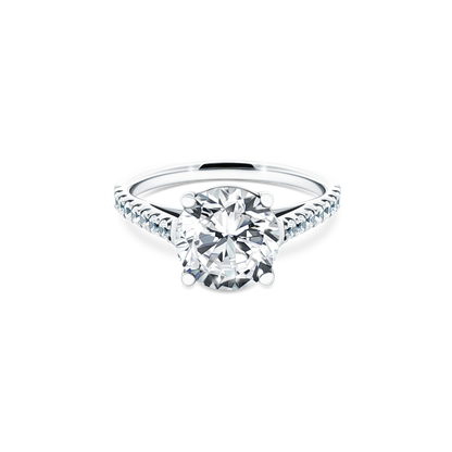 Martin Flyer Round Diamond Pave Engagement Ring — photo 1 of 3