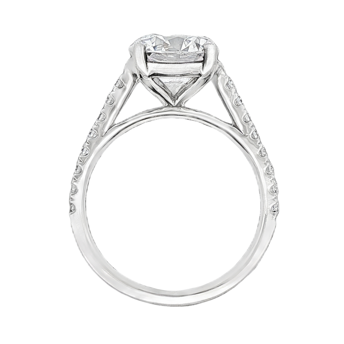 Martin Flyer Round Diamond Pave Engagement Ring — photo 3 of 3