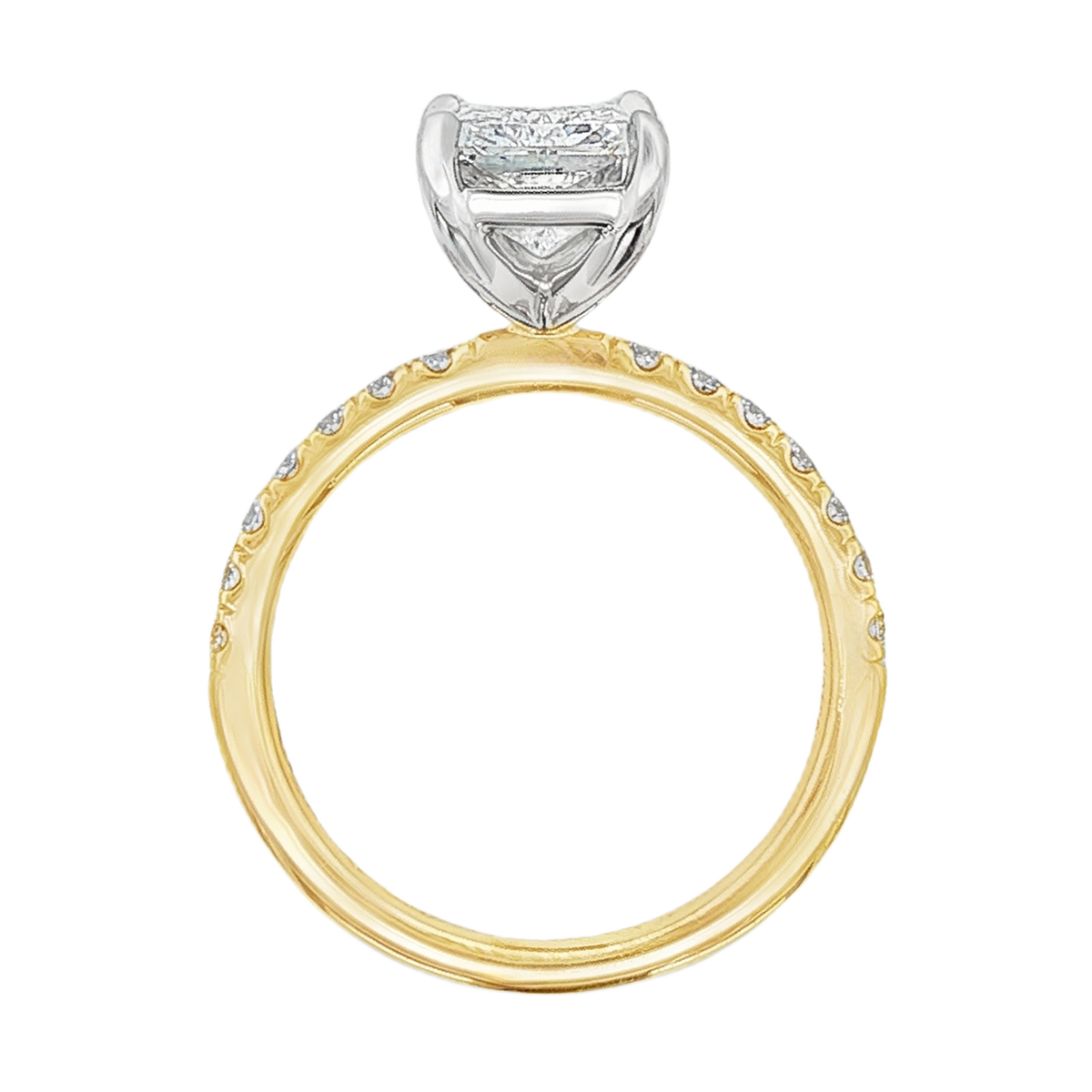 Martin Flyer Emerald Diamond Pave Engagement Ring — photo 3 of 3