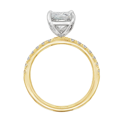 Martin Flyer Emerald Diamond Pave Engagement Ring — photo 3 of 3