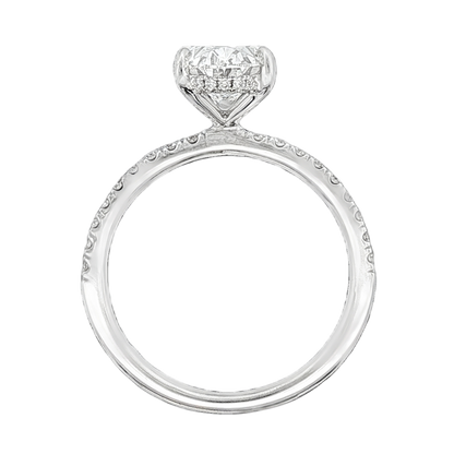 Martin Flyer Oval Diamond Pave Engagement Ring — photo 3 of 3