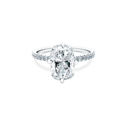 Martin Flyer Cushion Diamond Pave Engagement Ring — photo 1 of 3