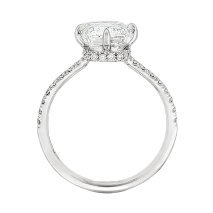 Martin Flyer Cushion Diamond Pave Engagement Ring — photo 3 of 3
