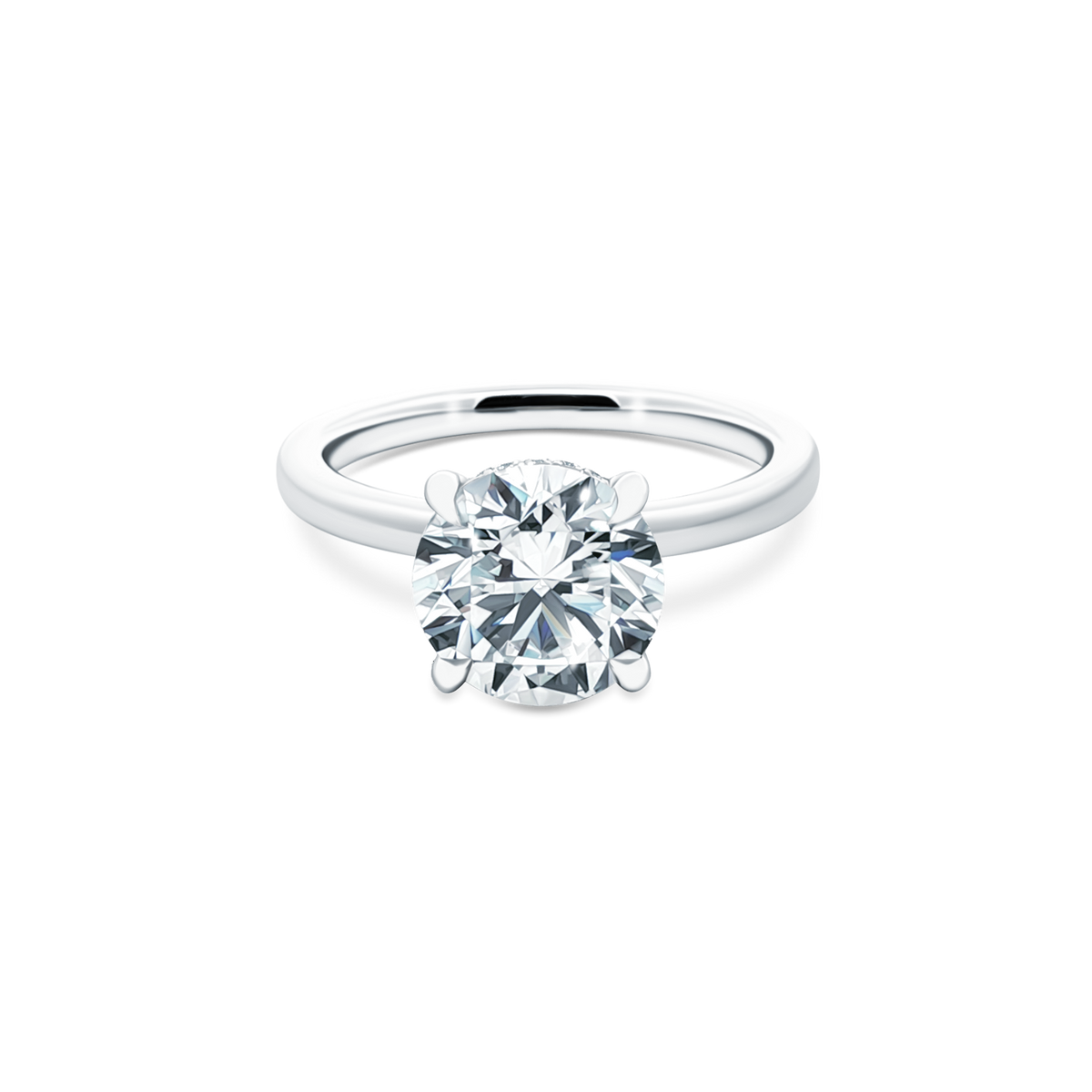 Martin Flyer Round Solitaire Diamond Engagement Ring — photo 1 of 3