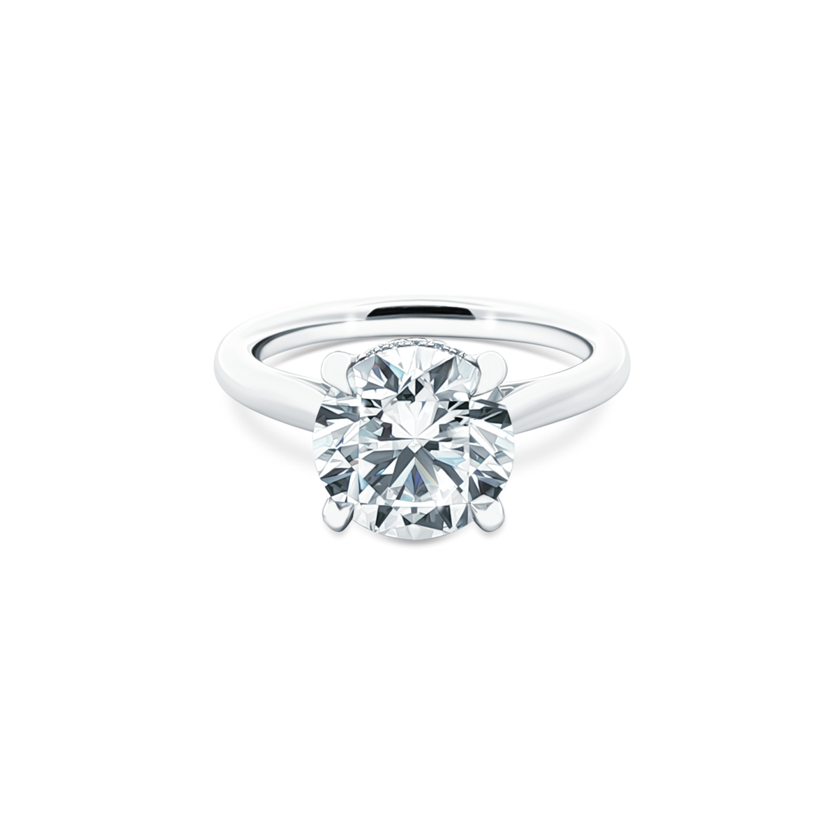 Martin Flyer Round Solitaire Diamond Engagement Ring — photo 1 of 3