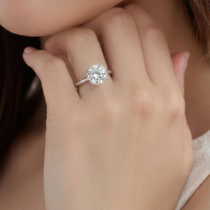 Martin Flyer Round Solitaire Diamond Engagement Ring — photo 2 of 3