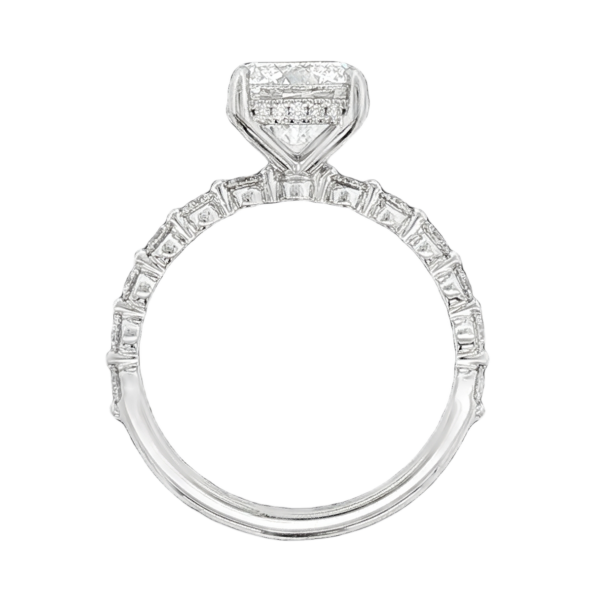 Martin Flyer Round Diamond Shared Prong Engagement Ring — photo 3 of 3