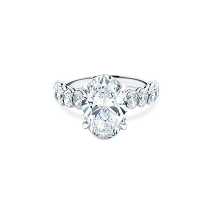 Martin Flyer Oval Diamond Shared Prong Engagement Ring — photo 1 of 3