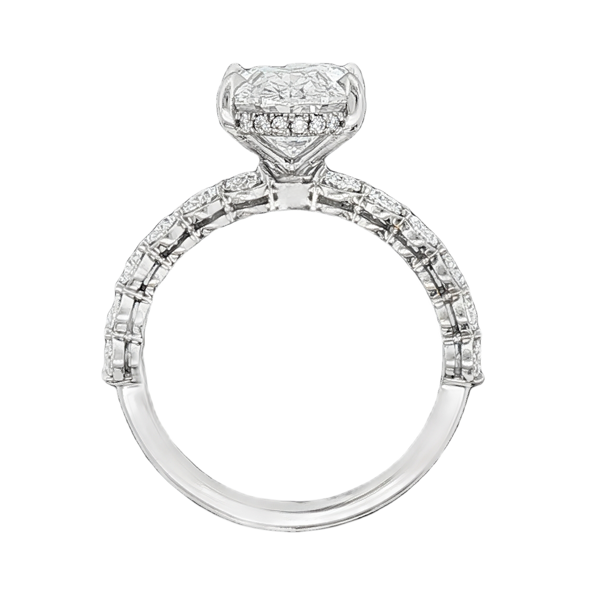 Martin Flyer Oval Diamond Shared Prong Engagement Ring — photo 3 of 3