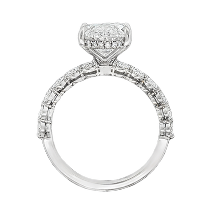 Martin Flyer Oval Diamond Shared Prong Engagement Ring — photo 3 of 3