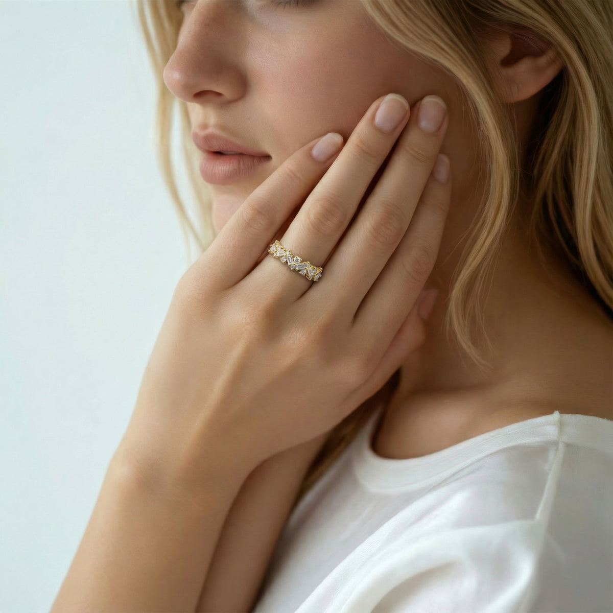Christopher Designs Mixed Shape Diamond Wedding Ring — photo 2 of 3