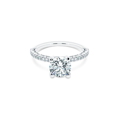 Tacori Round Solitaire Diamond Pave Engagement Ring — photo 1 of 3