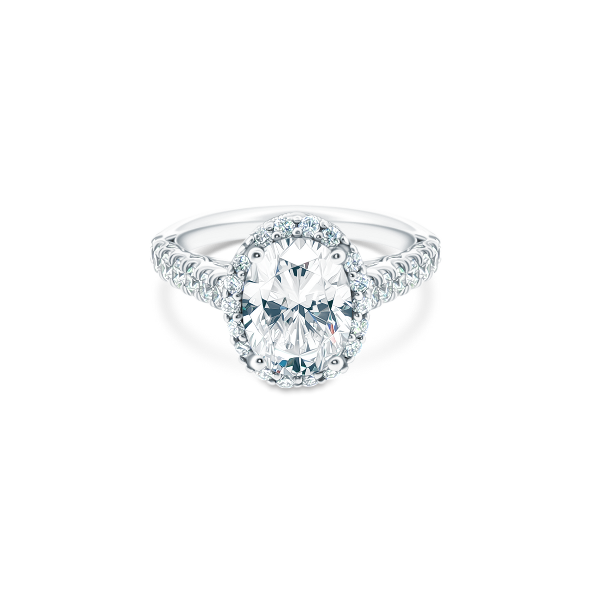 Tacori Oval Diamond Halo Engagement Ring — photo 1 of 3