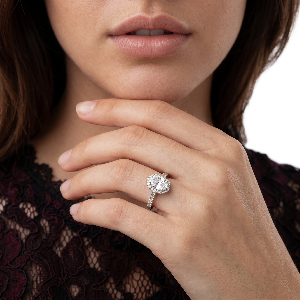 Tacori Oval Diamond Halo Engagement Ring — photo 2 of 3