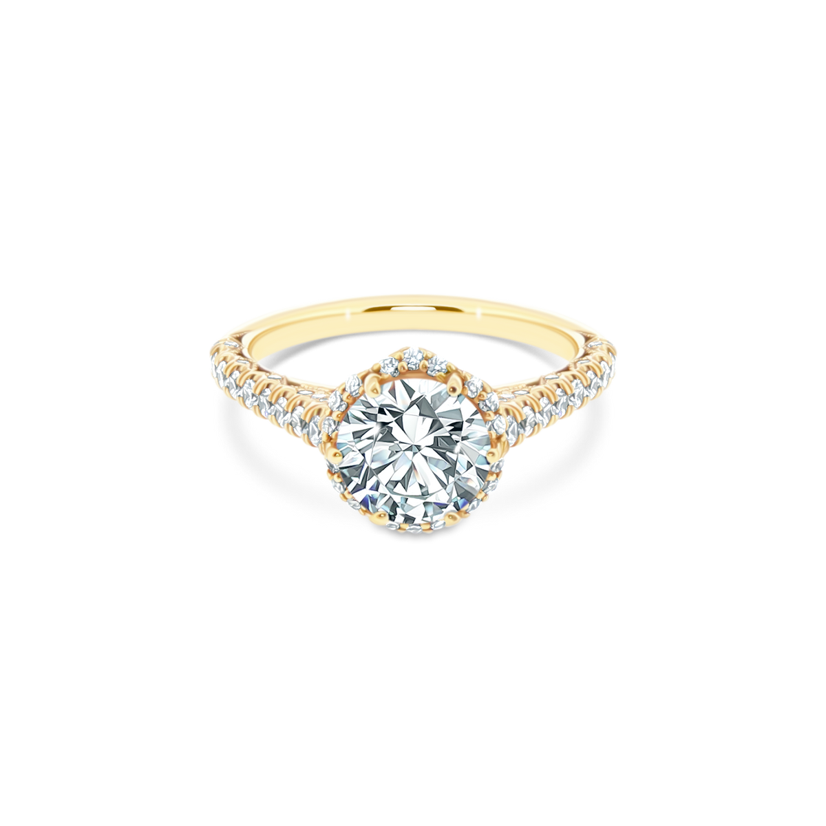 Tacori Round Diamond Halo Engagement Ring — photo 1 of 3
