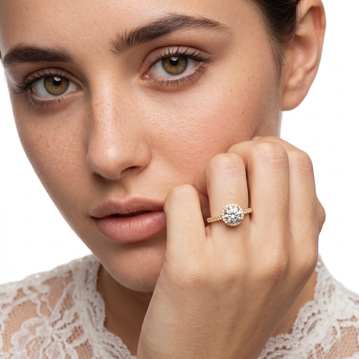 Tacori Round Diamond Halo Engagement Ring — photo 2 of 3