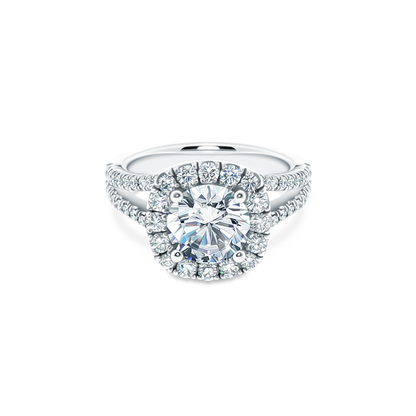 Tacori Round Diamond Halo Split Shank Engagement Ring — photo 1 of 3