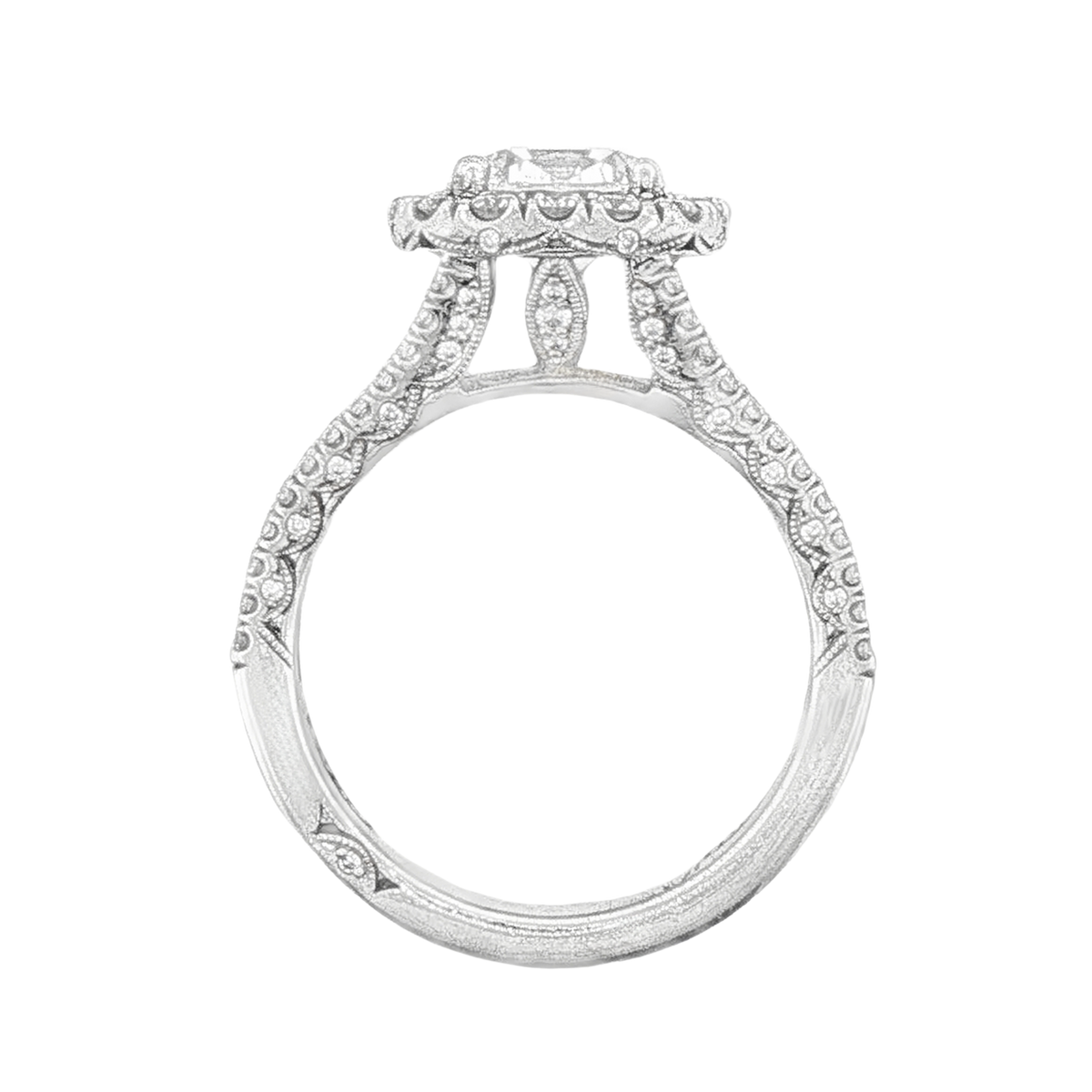 Tacori Round Diamond Halo Split Shank Engagement Ring — photo 3 of 3