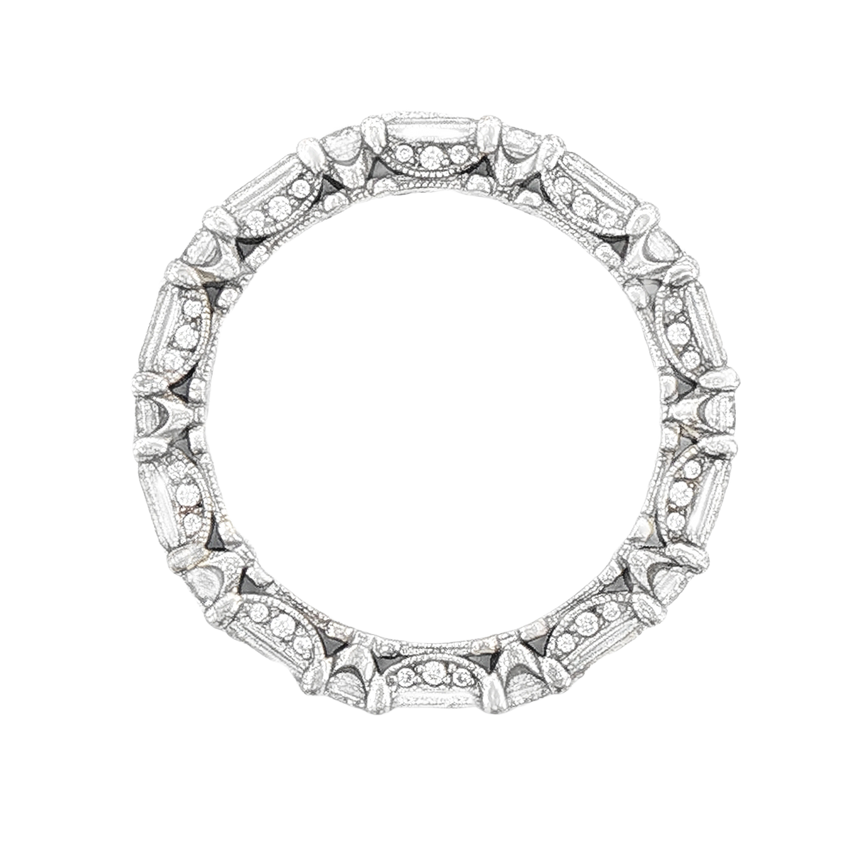 Tacori Baguette & Round Diamond Eternity Ring — photo 3 of 3