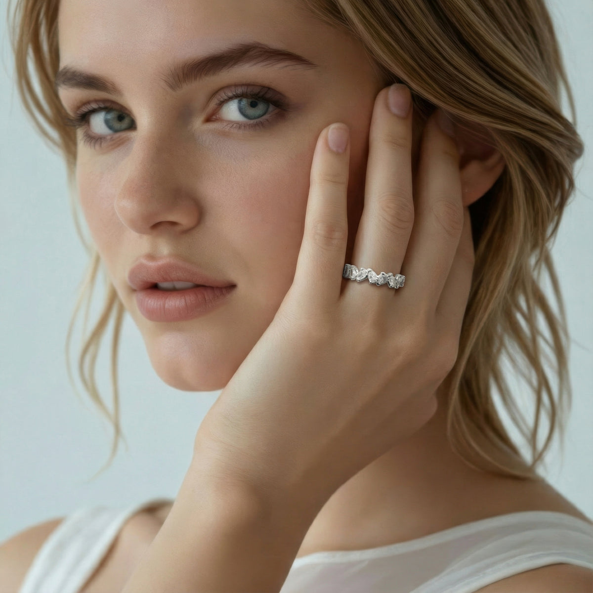 Christopher Designs Pear Diamond Wedding Ring — photo 2 of 3