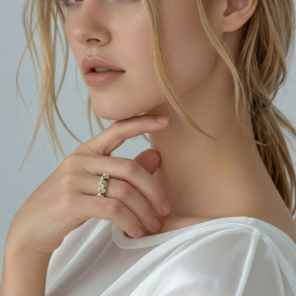 Christopher Designs Mixed Shape Diamond Wedding Ring — photo 2 of 3