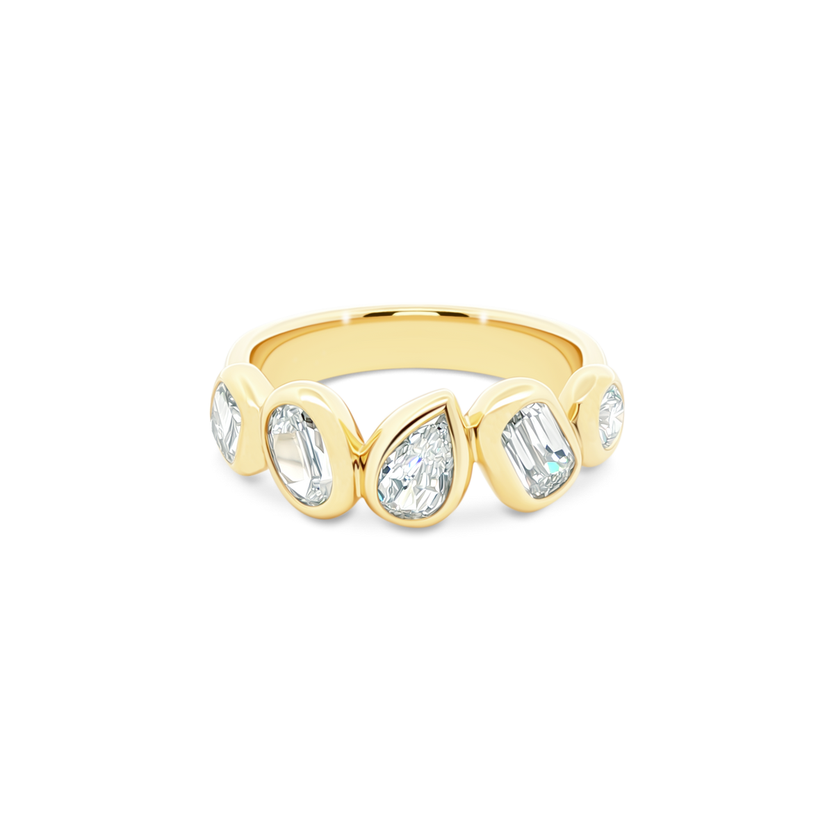 Christopher Designs Mixed Shape Diamond Wedding Ring — photo 1 of 3