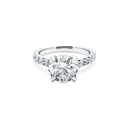 Signature Round Diamond Pave Engagement Ring — photo 1 of 3