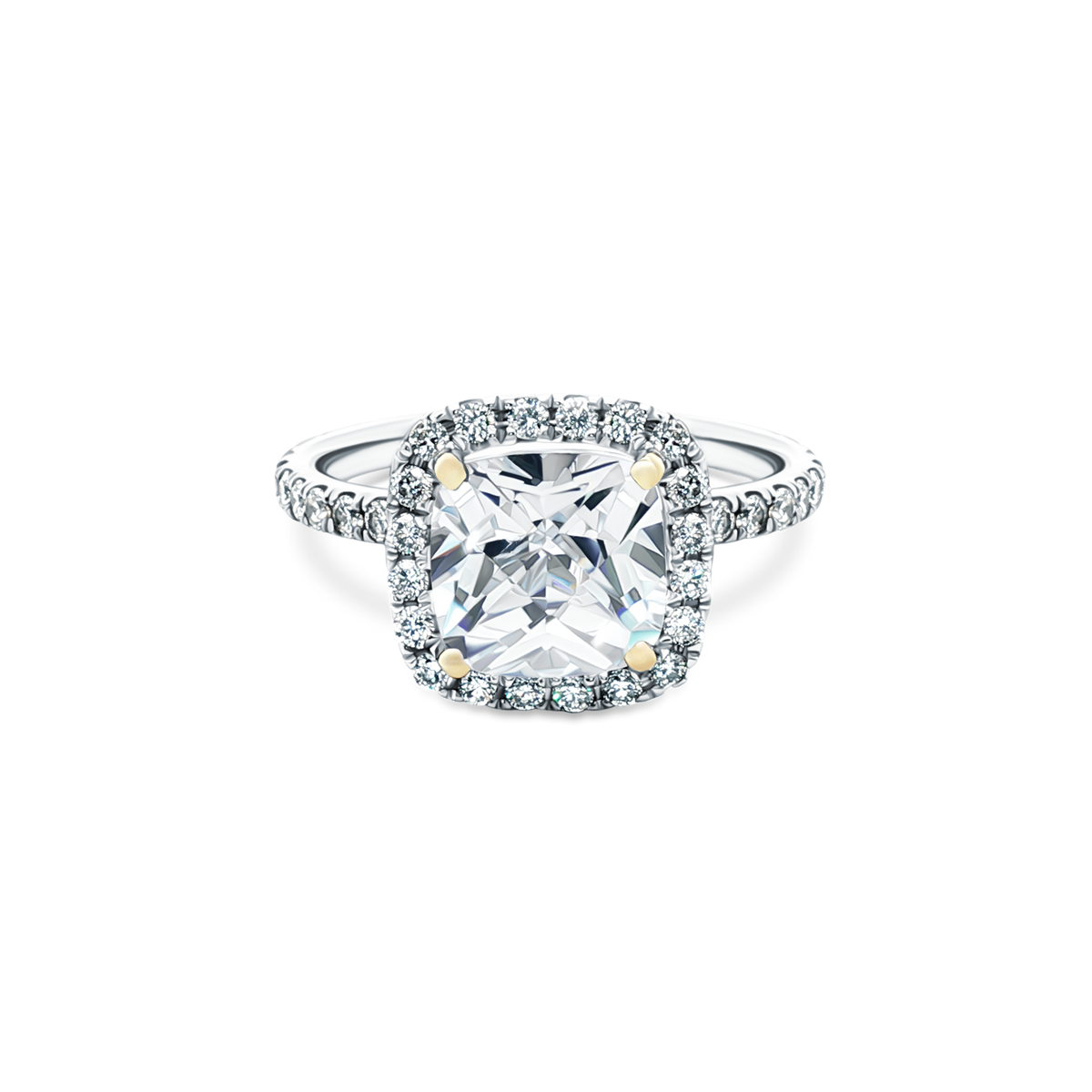 Signature Cushion Halo Diamond Engagement Ring — photo 1 of 3