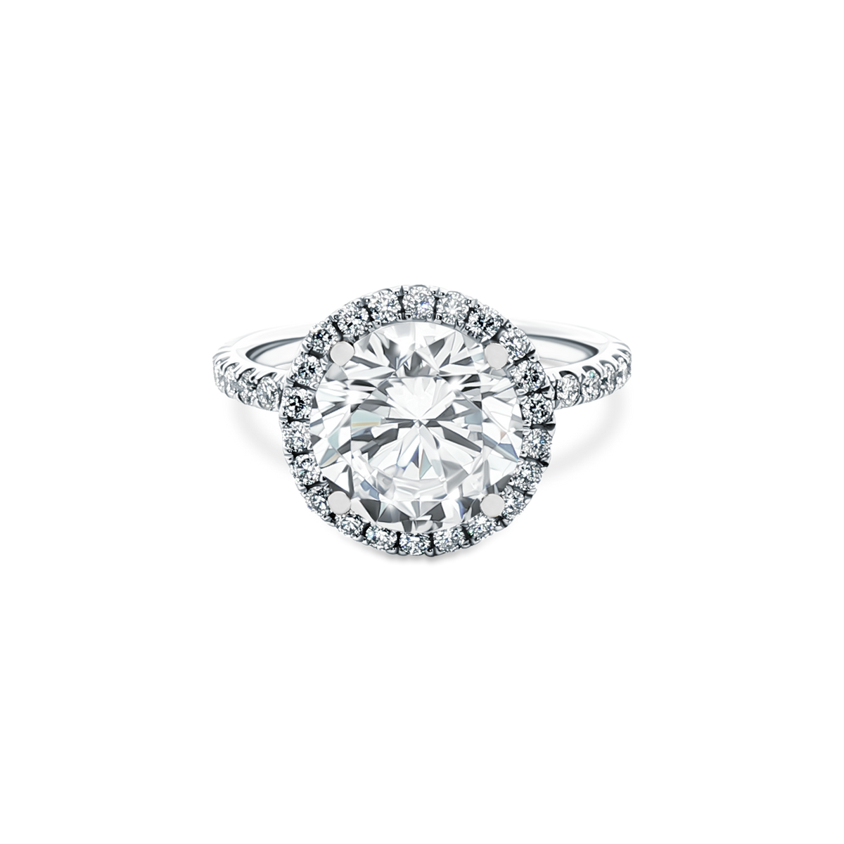 Signature Round Halo Diamond Engagement Ring — photo 1 of 3