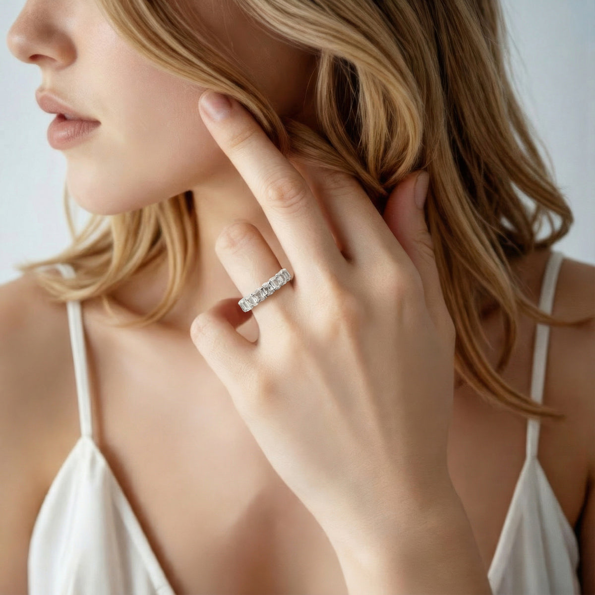 Christopher Designs Oval Diamond Wedding Ring — photo 2 of 3