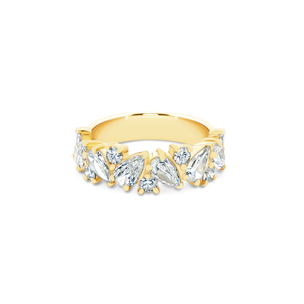 Christopher Designs Mixed Shape Diamond Wedding Ring — photo 1 of 3