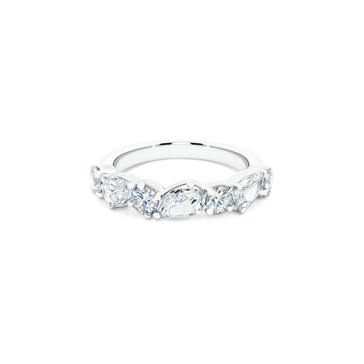 Christopher Designs Mixed Shape Diamond Wedding Ring — photo 1 of 3