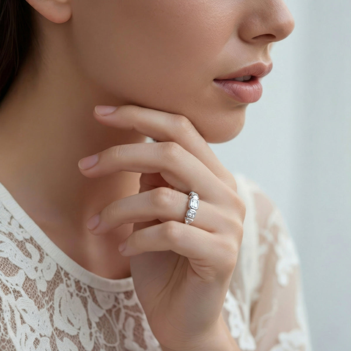 Christopher Designs Mixed Shape Diamond Wedding Ring — photo 2 of 3