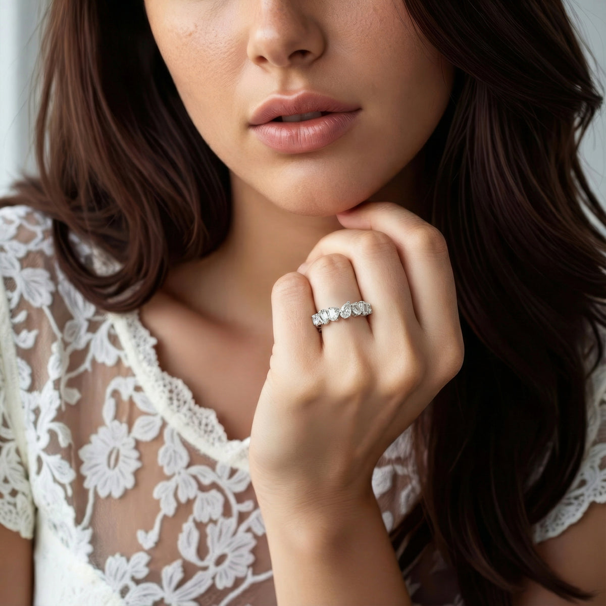 Christopher Designs Mixed Shape Diamond Wedding Ring — photo 2 of 3