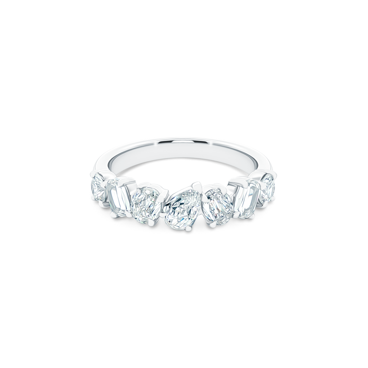 Christopher Designs Mixed Shape Diamond Wedding Ring — photo 1 of 3