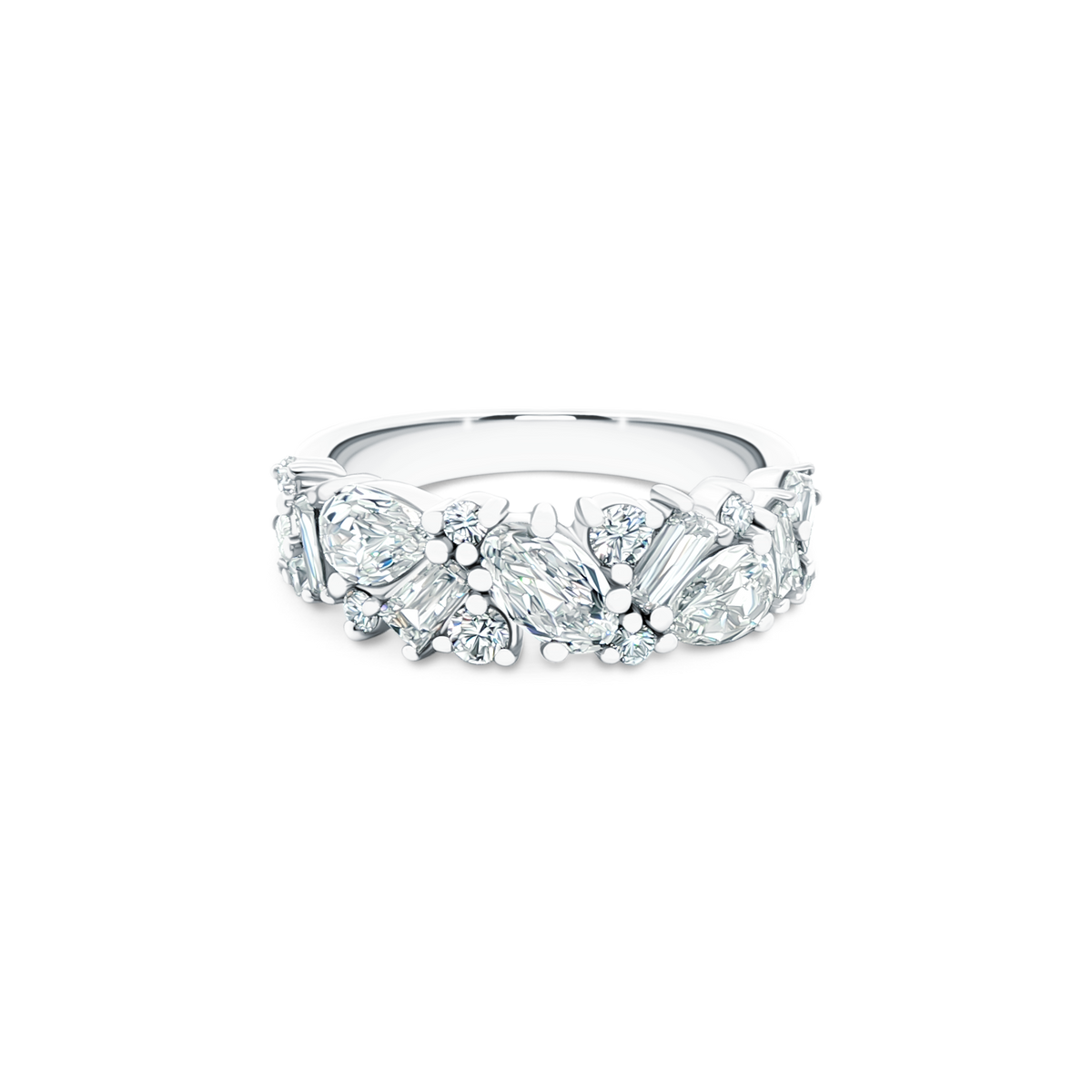 Christopher Designs Mixed Shape Diamond Wedding Ring — photo 1 of 3