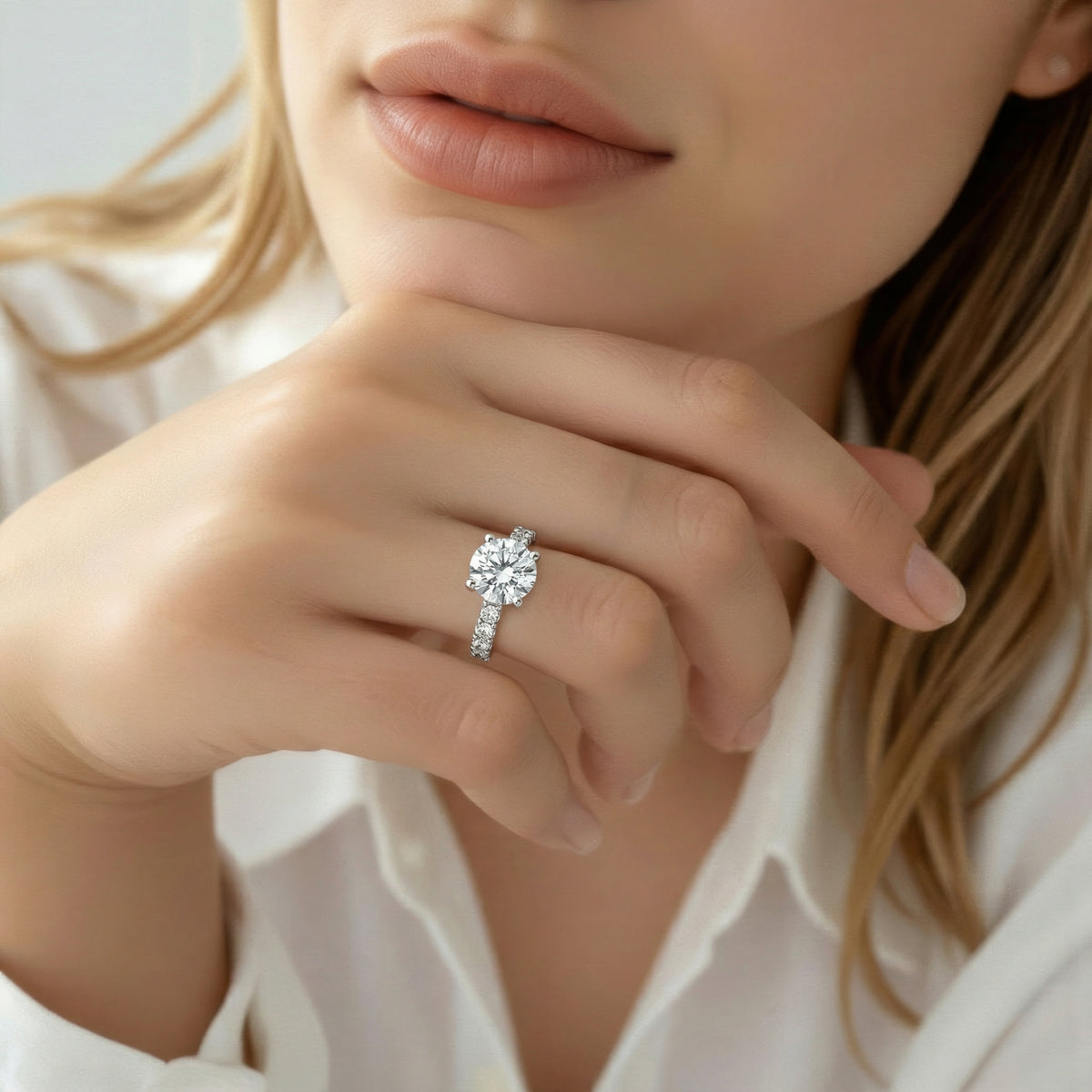 A. Jaffe Round Diamond Engagement Ring — photo 2 of 3