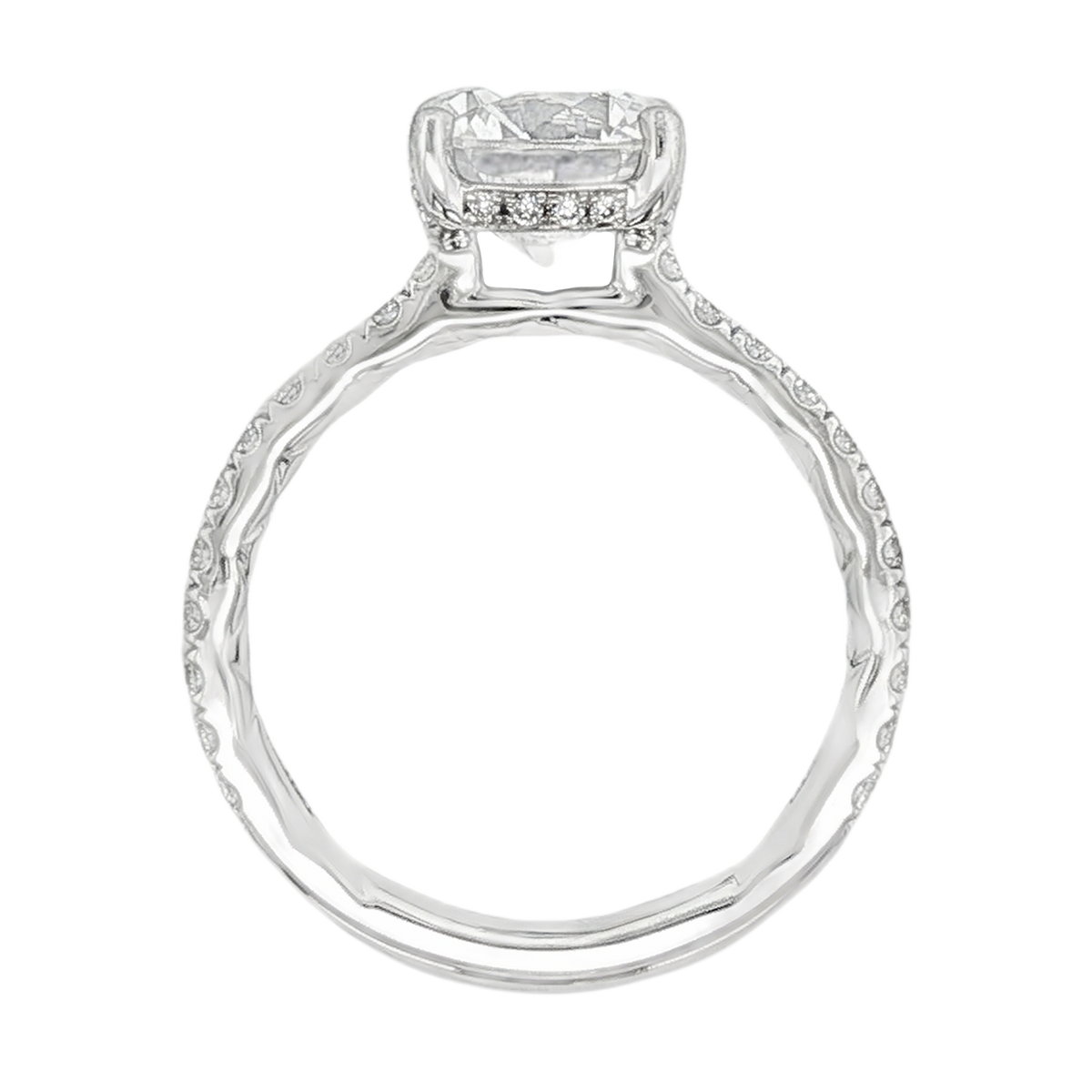 A. Jaffe Round Diamond Pave Engagement Ring — photo 3 of 3