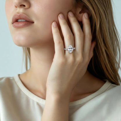 A. Jaffe Oval Diamond Engagement Ring — photo 2 of 3