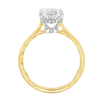 A. Jaffe Oval Solitaire Diamond Engagement Ring — photo 3 of 3