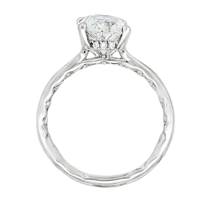 A. Jaffe Oval Solitaire Diamond Engagement Ring — photo 3 of 3