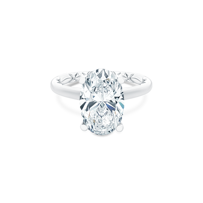 A. Jaffe Oval Solitaire Diamond Engagement Ring — photo 1 of 3